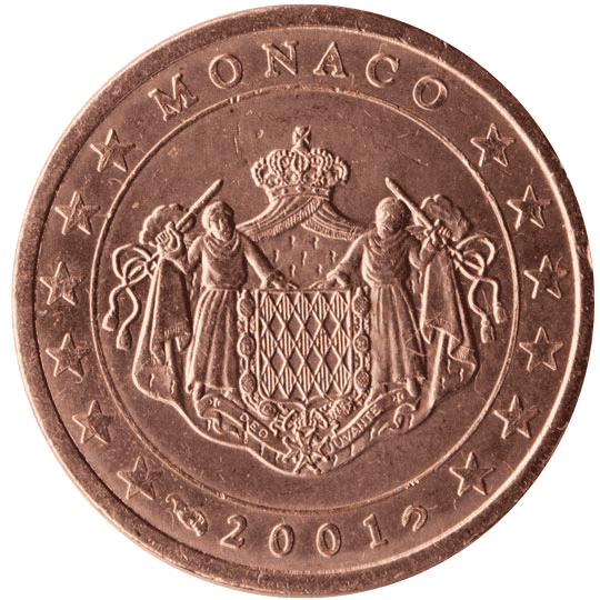 Monaco 2 cent coin obverse 1