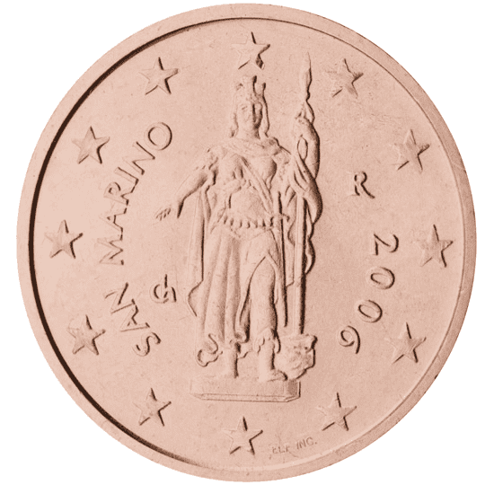 San Marino 2 cent coin obverse 1