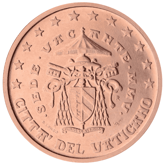 Vatican City 2 cent coin obverse 2