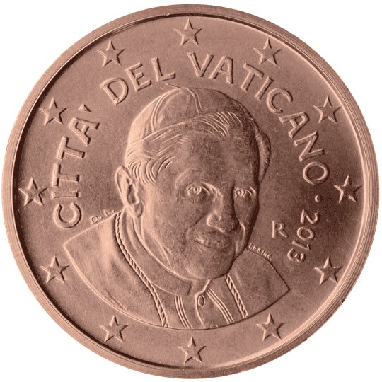 Vatican City 2 cent coin obverse 3
