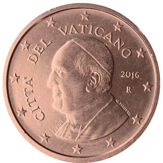 Vatican City 2 cent coin obverse 4