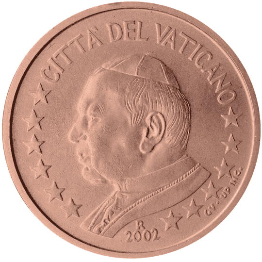 Vatican City 2 cent coin obverse 1