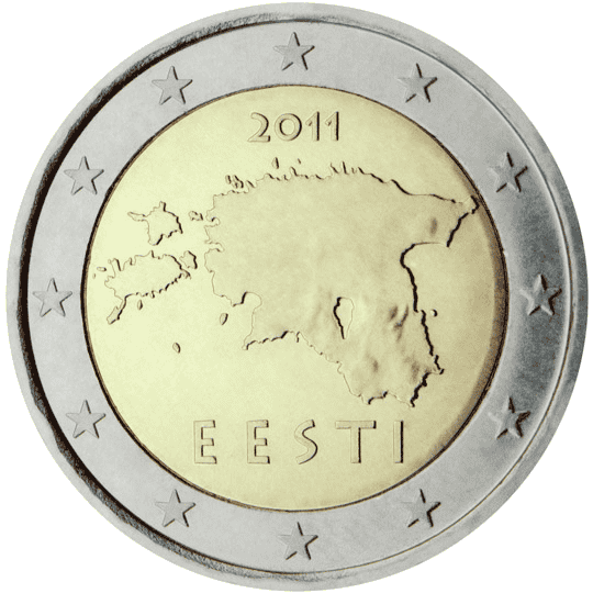 Estonia 2 euro coin obverse