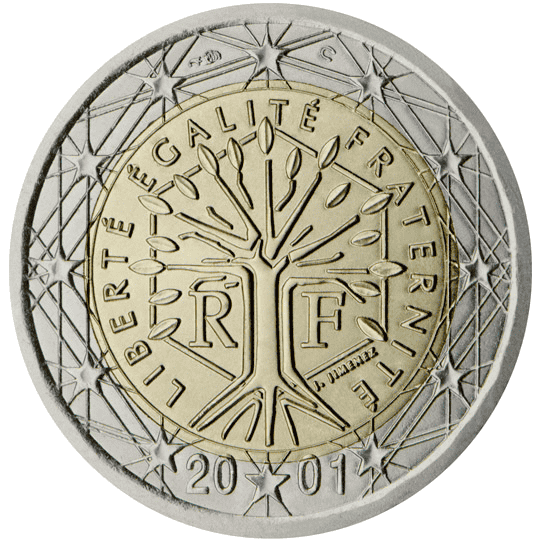 France 2 euro coin obverse 1