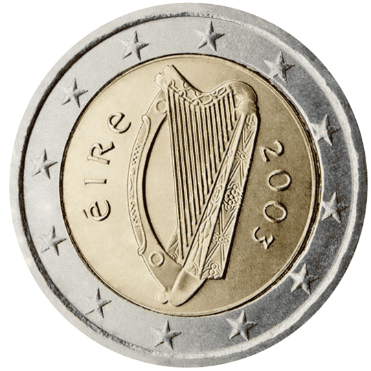 Ireland 2 euro coin obverse