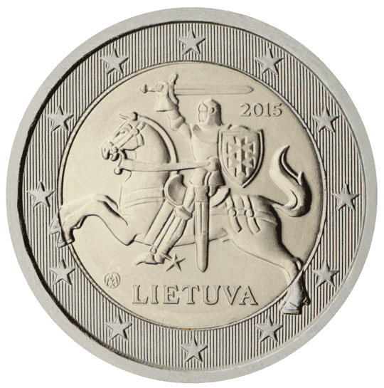 Lithuania 2 euro coin obverse
