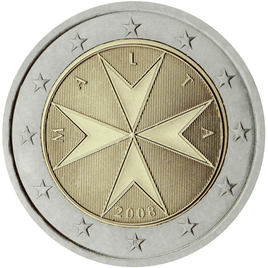 Malta 2 euro coin obverse