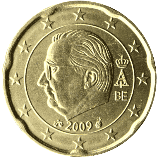 Belgium 20 cent coin obverse 2
