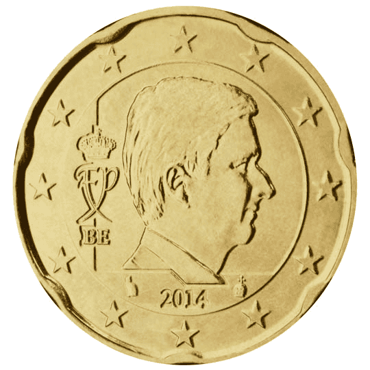 Belgium 20 cent coin obverse 3
