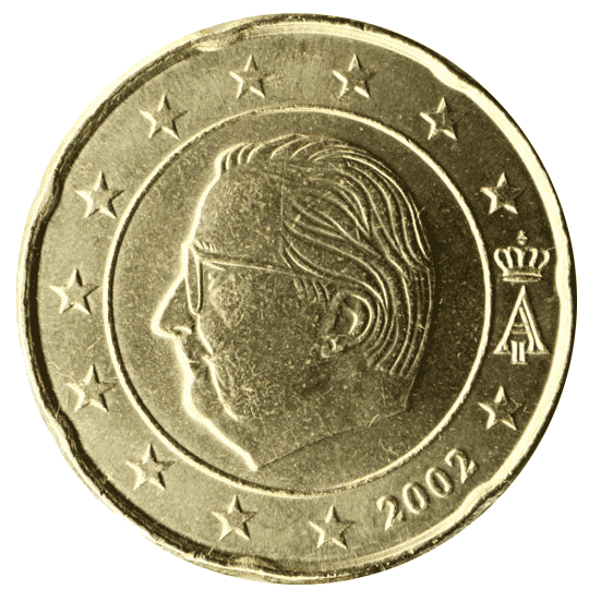 Belgium 20 cent coin obverse 1