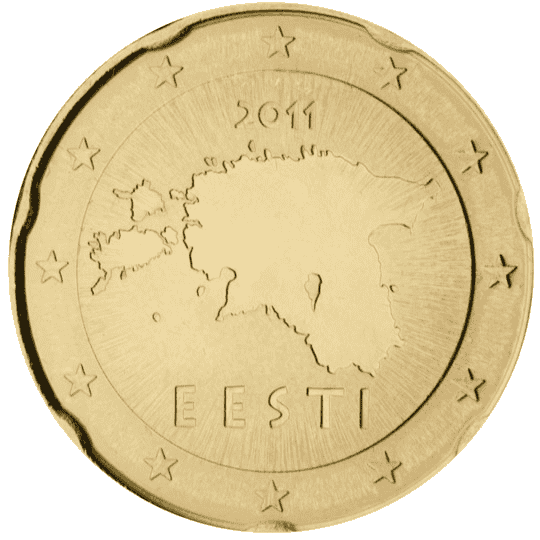 Estonia 20 cent coin obverse