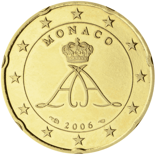 Monaco 20 cent coin obverse 2