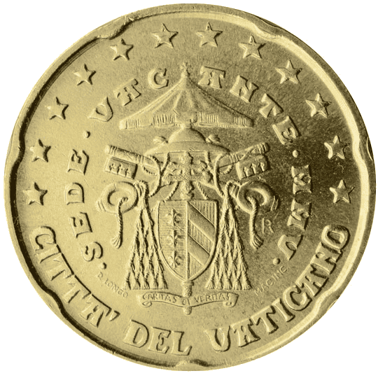 Vatican City 20 cent coin obverse 2
