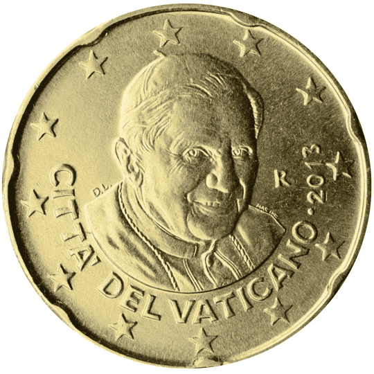 Vatican City 20 cent coin obverse 3