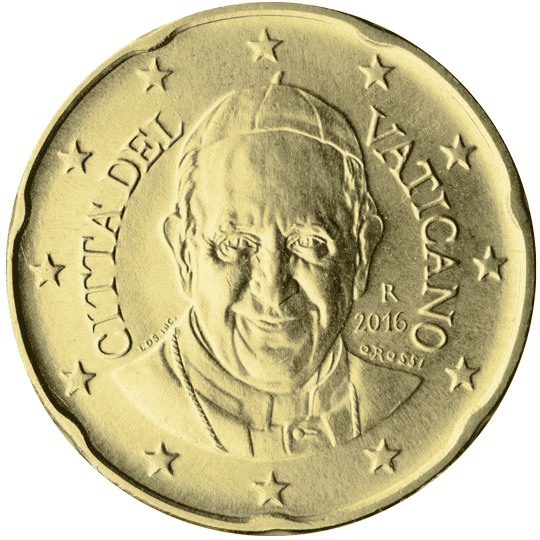 Vatican City 20 cent coin obverse 4