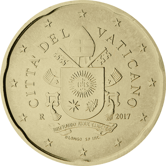 Vatican City 20 cent coin obverse 5