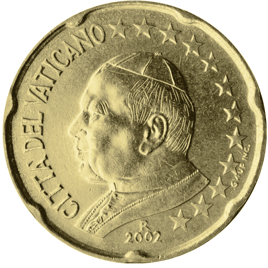 Vatican City 20 cent coin obverse 1