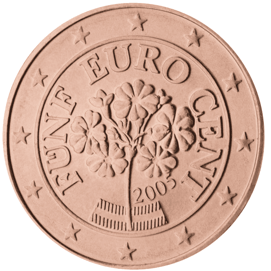 Austria 5 cent coin obverse