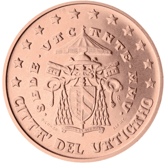 Vatican City 5 cent coin obverse 2