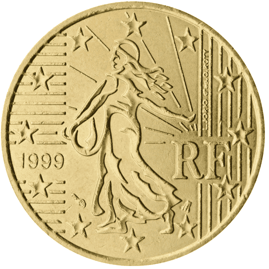 France 50 cent coin obverse