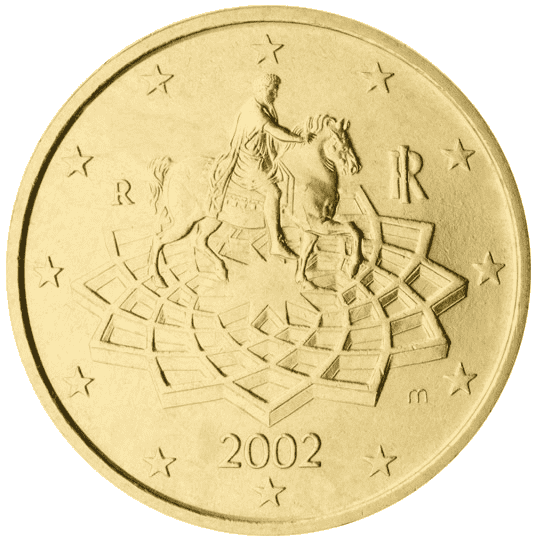 Italy 50 cent coin obverse