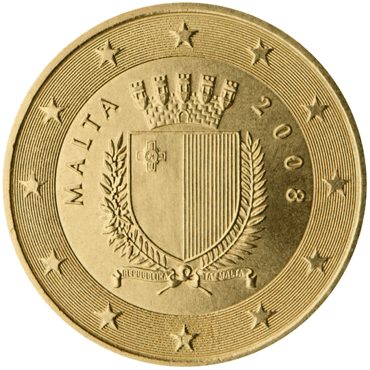 Malta 50 cent coin obverse