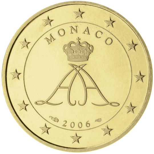 Monaco 50 cent coin obverse 2