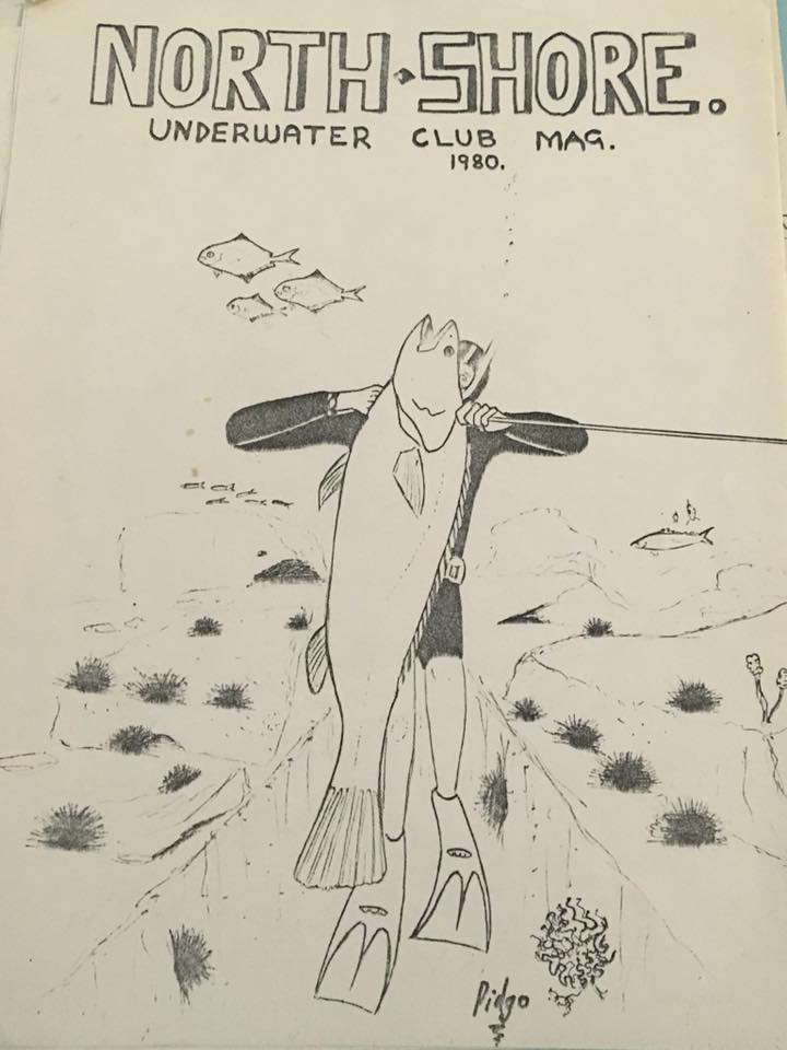 North Shore Underwater Club magazine cover, 1980