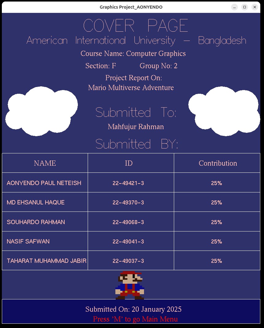 GitHub - EhsanulHaqueSiam/MarioMultiverseAdventures: This project is a ...