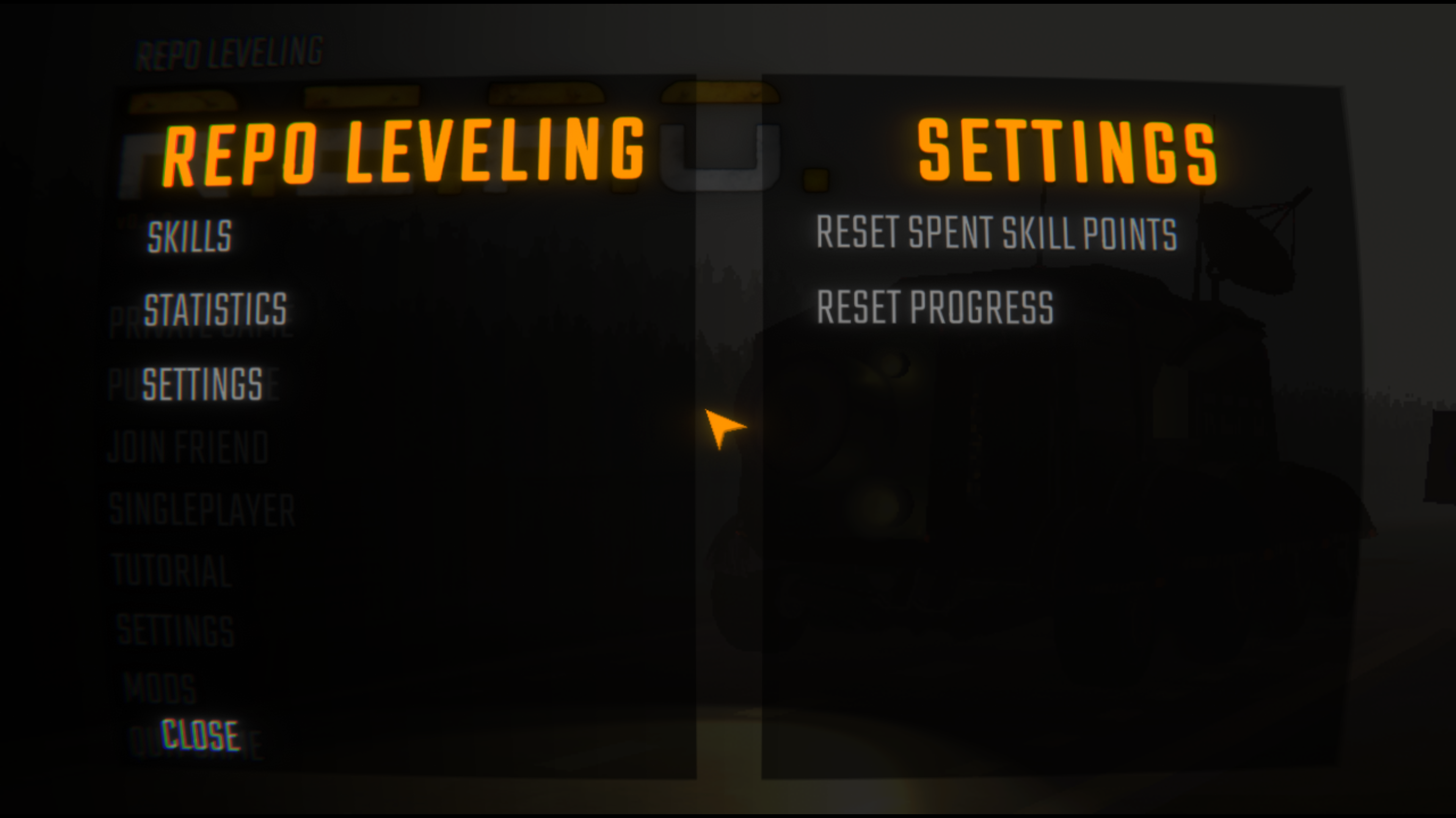 A picture of the Settings Menu