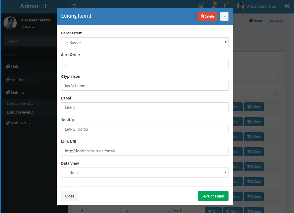 Data View Editing Example