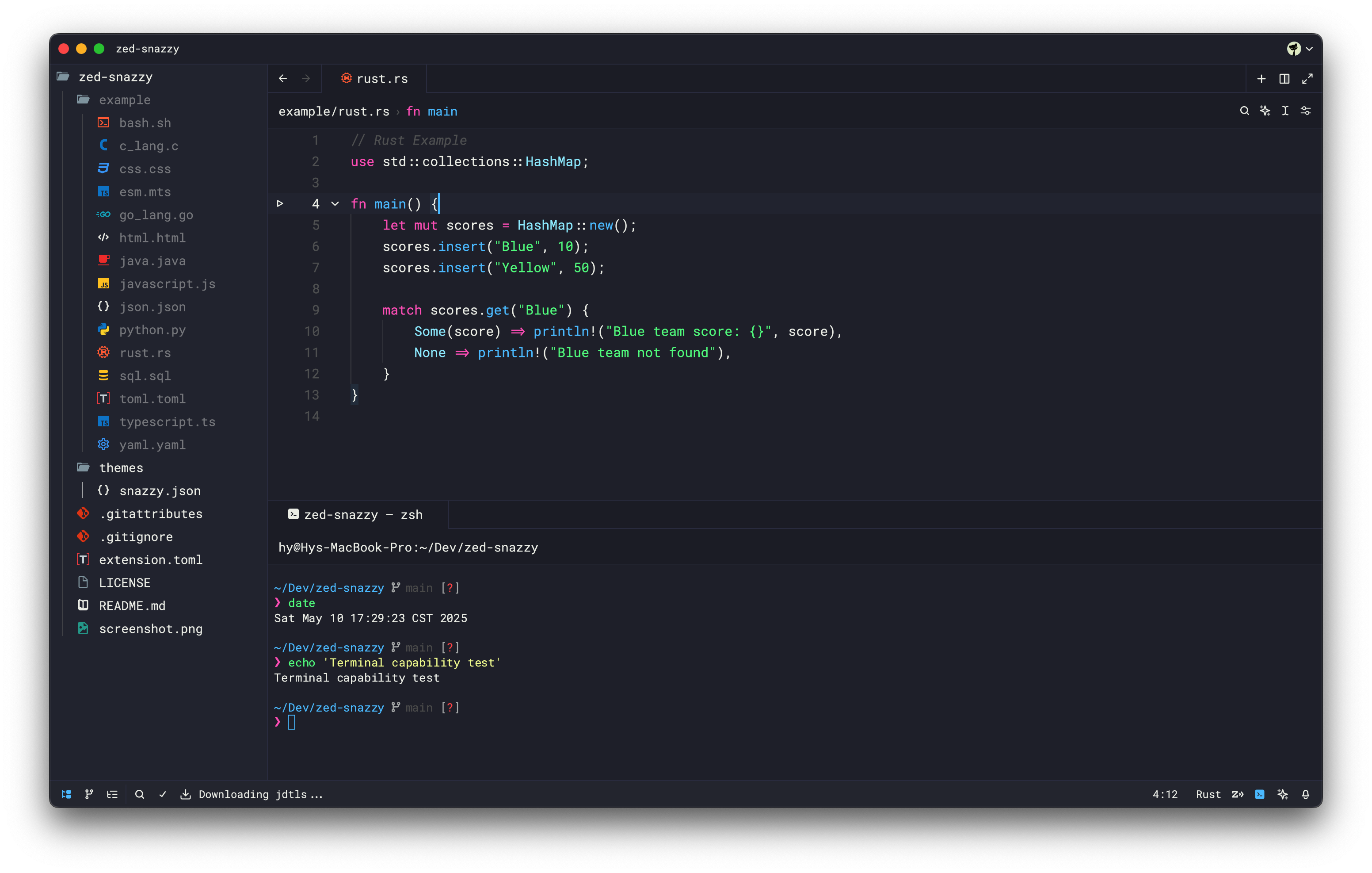 Snazzy Theme Preview