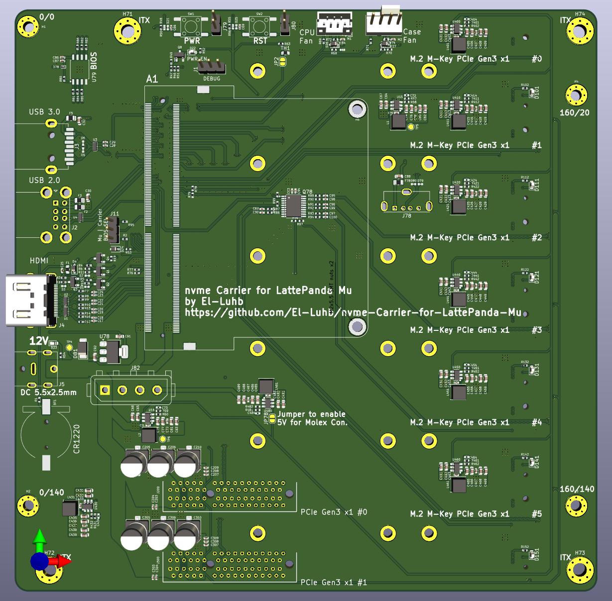 Nvme Carrier for LattePanda Mu, from the project README
