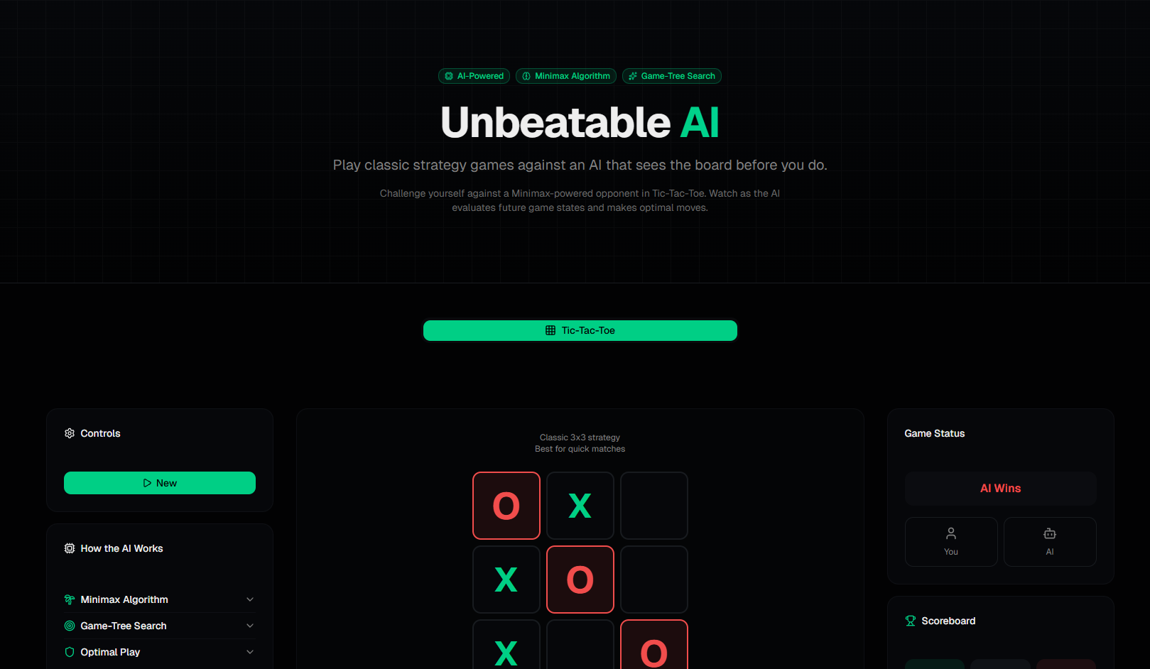 Unbeatable AI