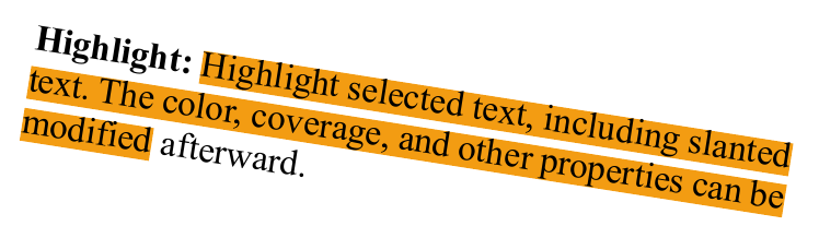 Highlight annotation example