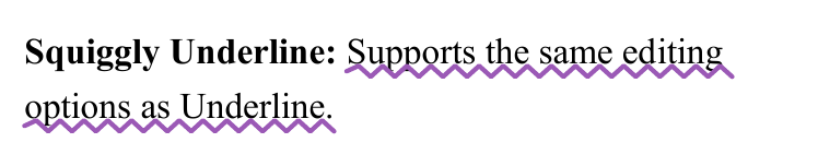 Squiggly underline annotation example