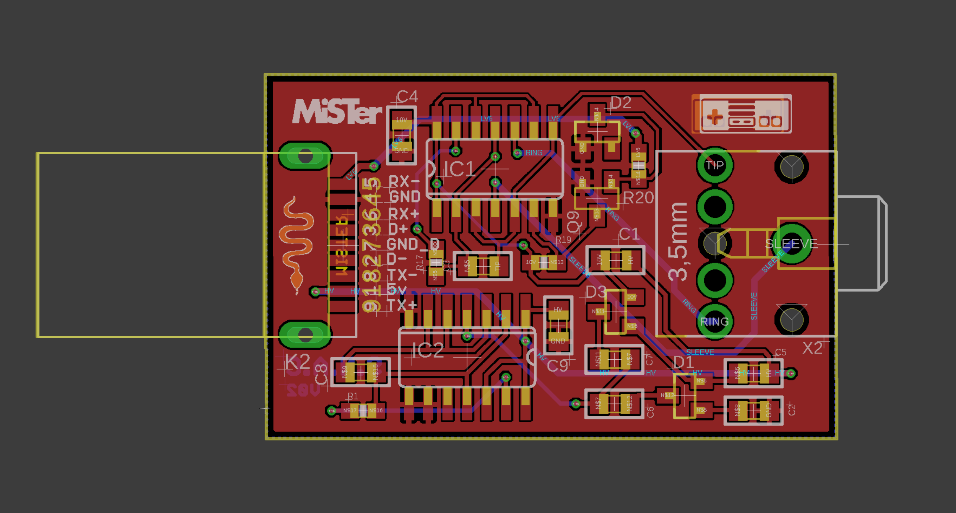 SNAC to SMS 3D Glasses driver, separate dongle