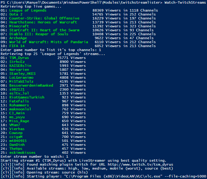 Console Output