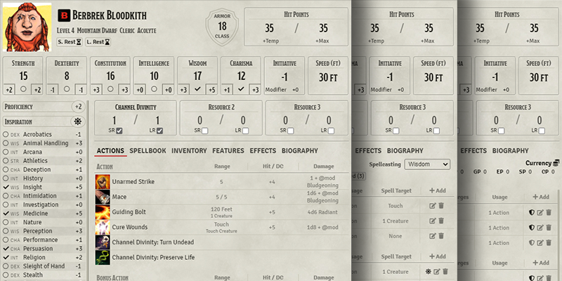 Compact DnDBeyond 5e Character Sheet - Foundry Hub