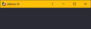 Custom yellow title bar