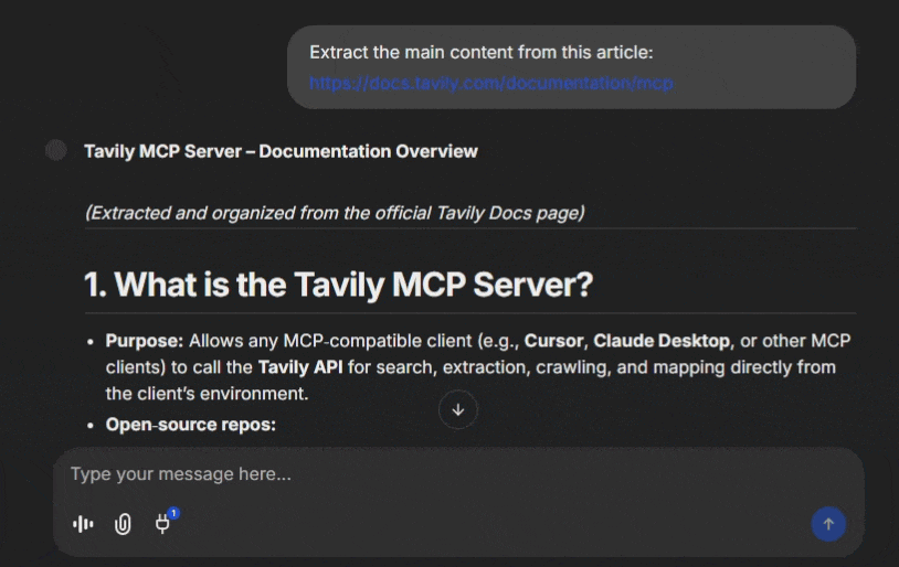 Tavily MCP