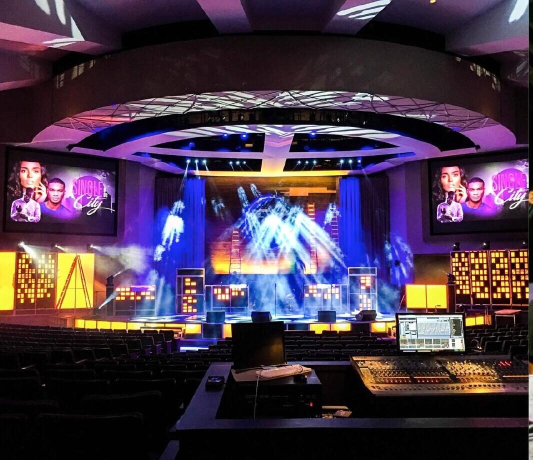 Faith Chapel Christian Center Word Dome sanctuary lighting redesign