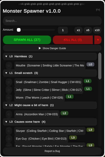 Spawner Menu