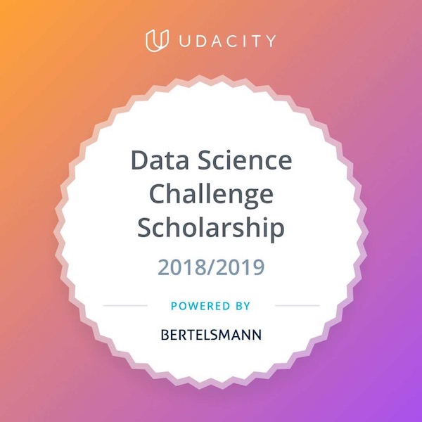 pic of Udacity Bertelsmann Schoolarship Badge