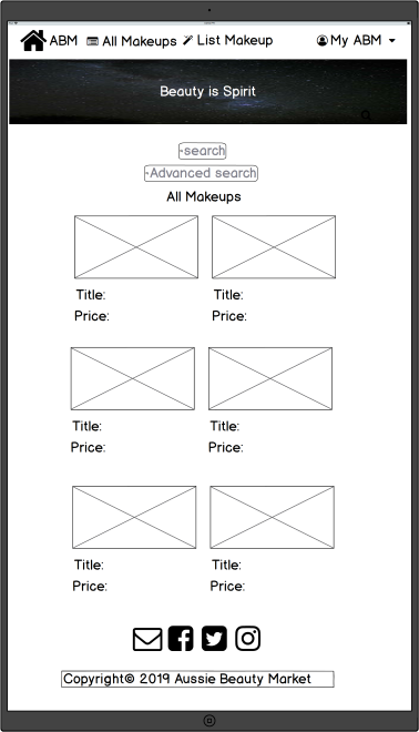 Marketplace - Wireframes