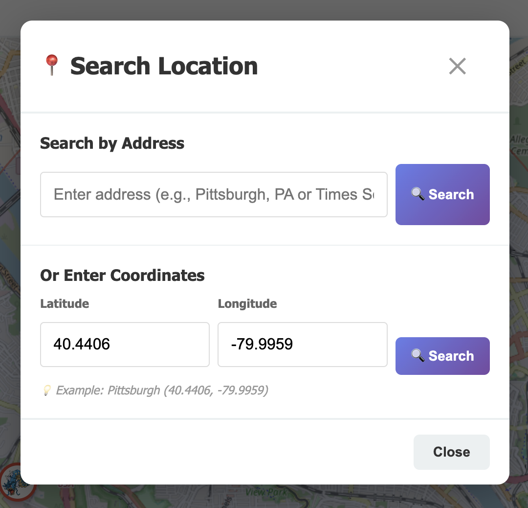 Location Search Modal