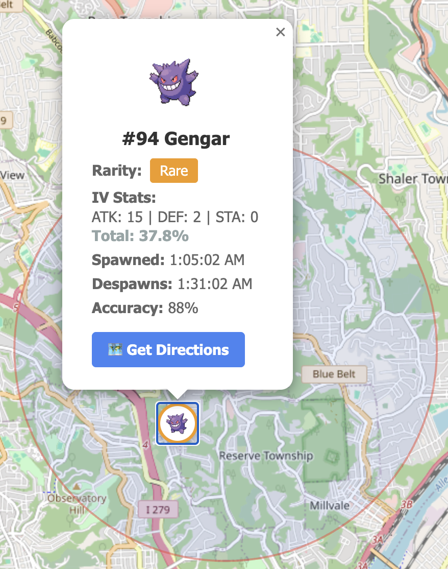 Pokemon Details Popup