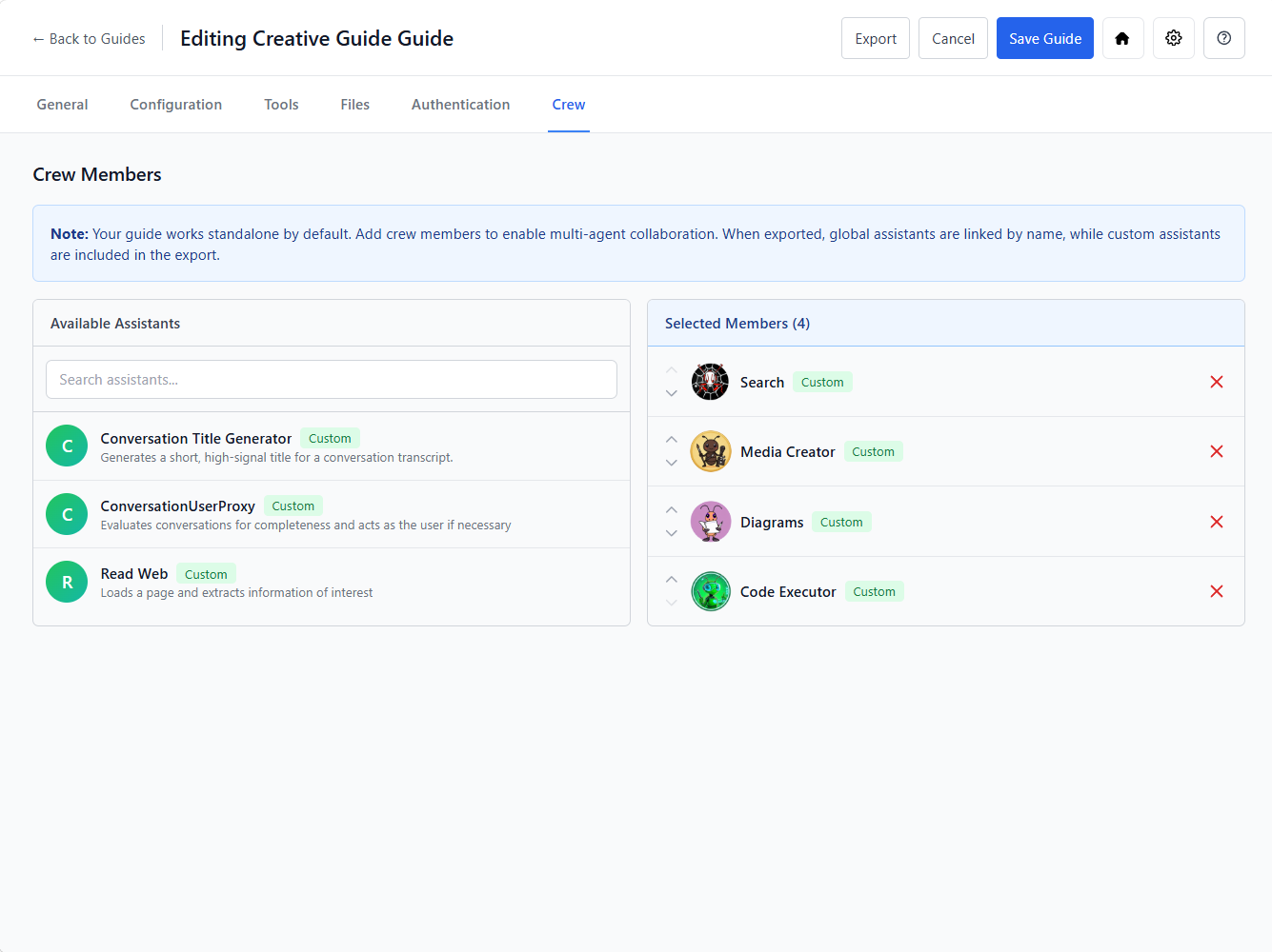 Guide Builder