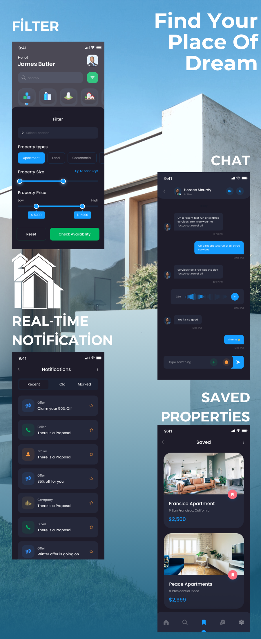 EvtApp – Real Estate Flutter Full App with Firebase, Chat, Maps, FCM, Authentication