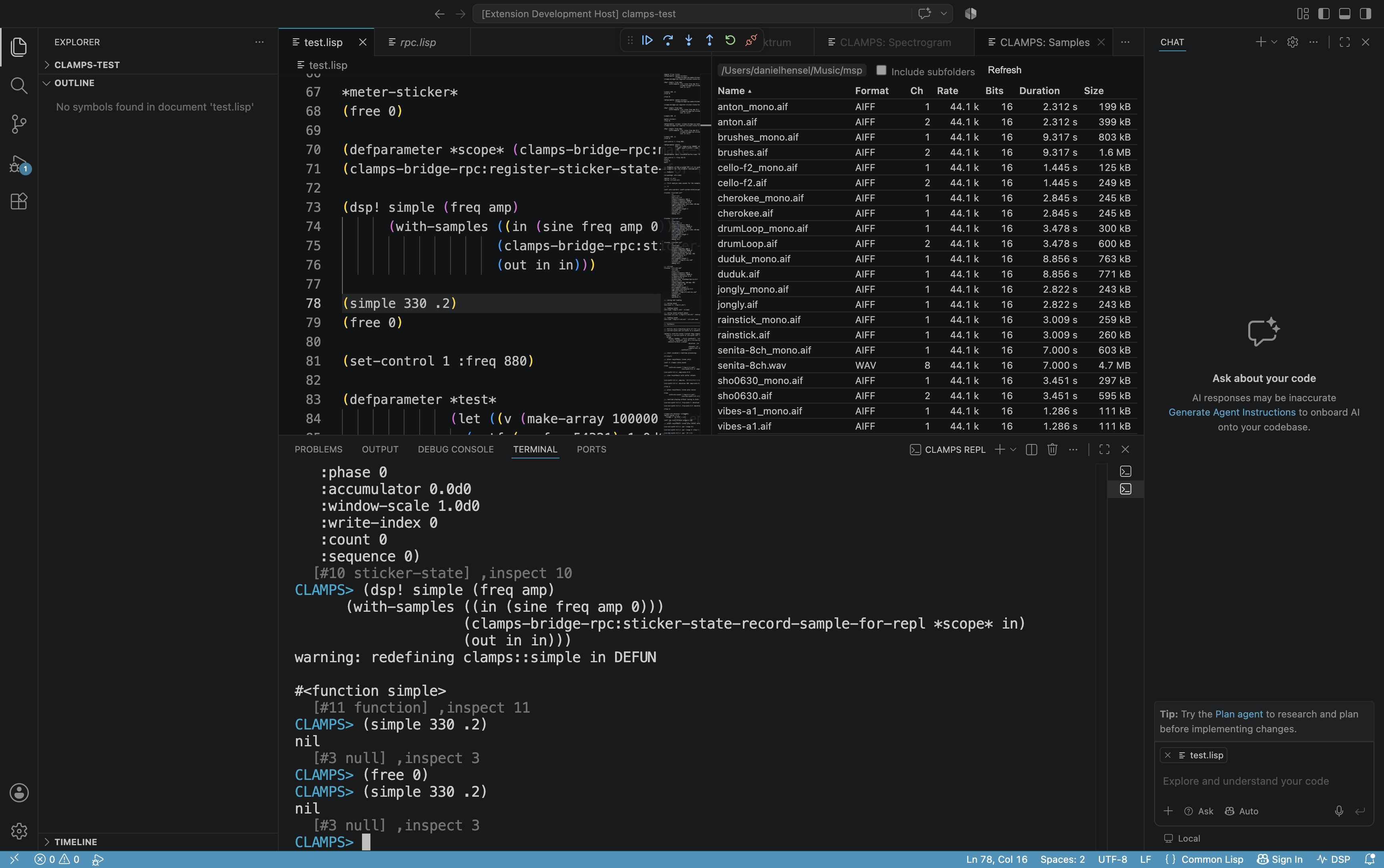 Sample browser